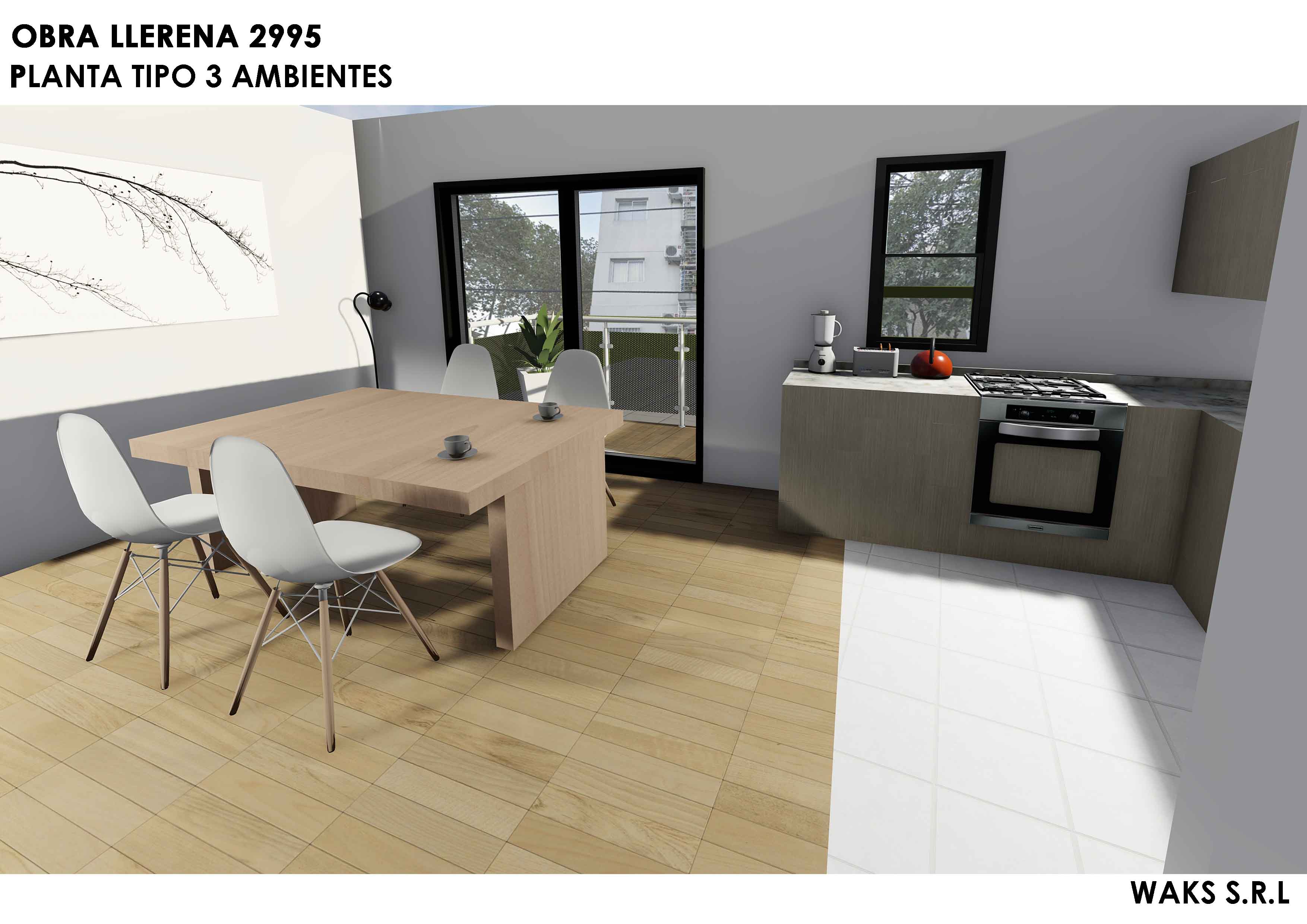 3 ambientes - Living