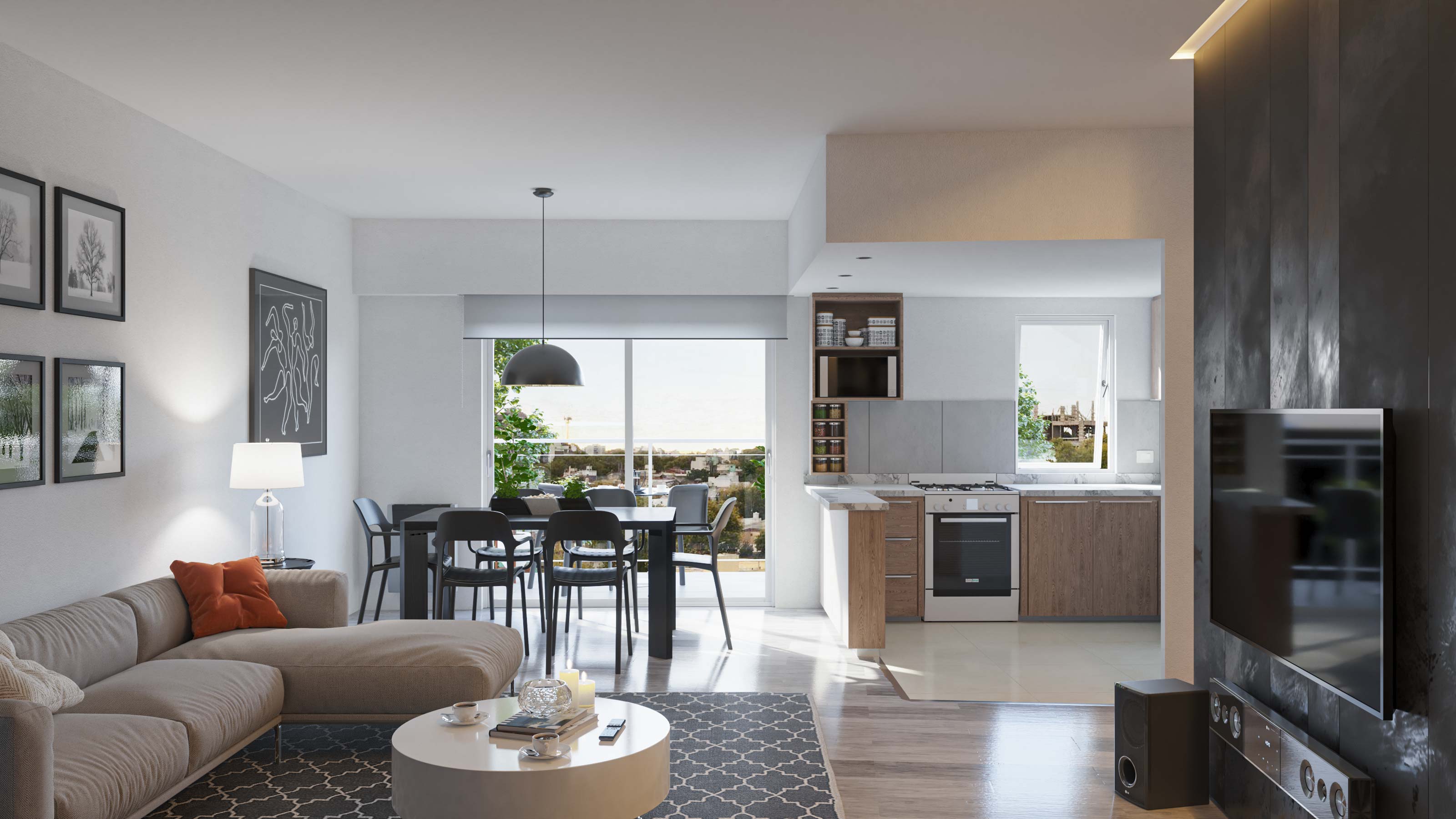 3 ambientes - Living Cocina